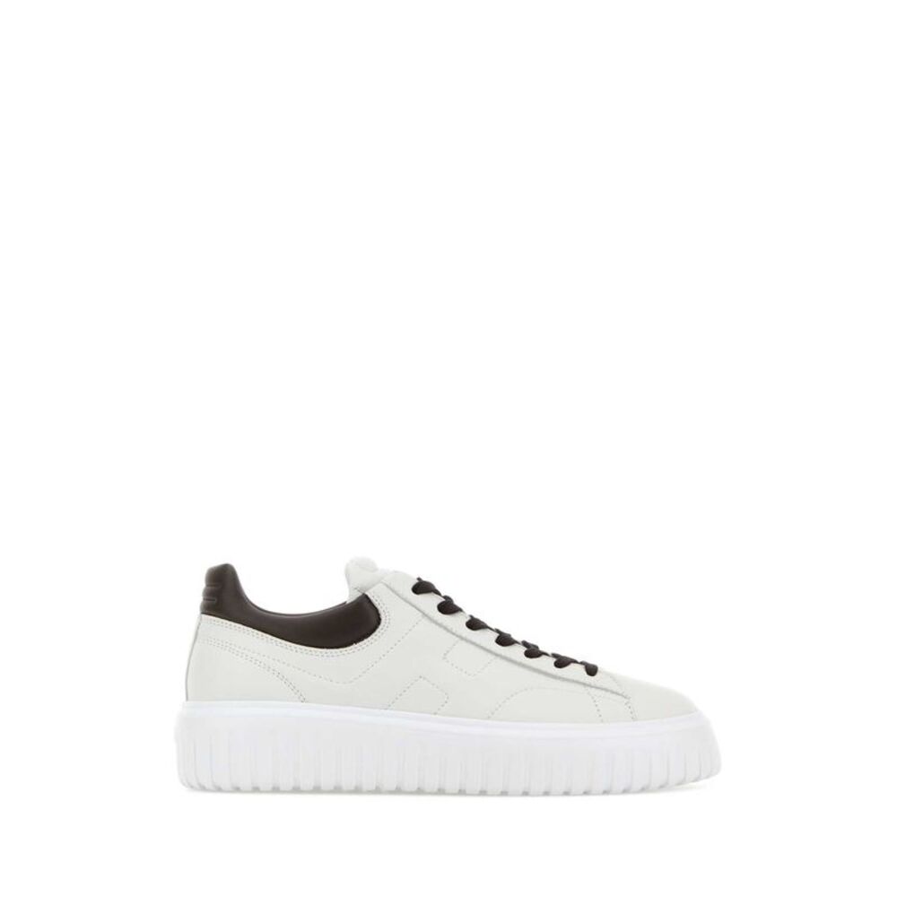 Hogan Women White Leather H-Stripes Sneakers